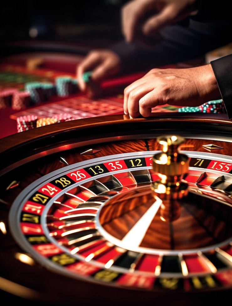 Pengguna membaca syarat bonus di ponsel